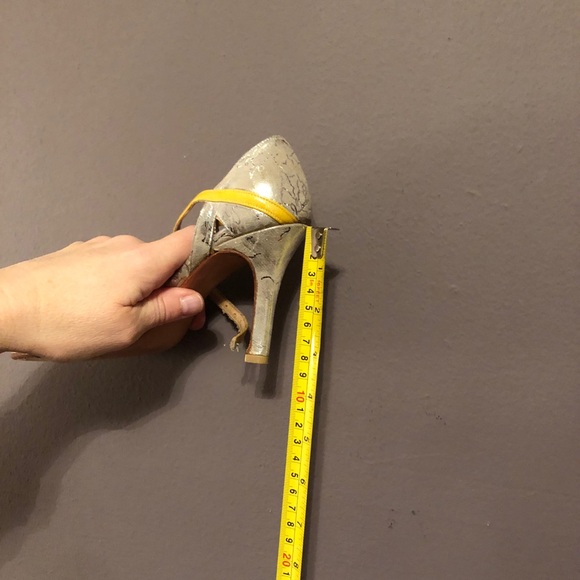 Real Tango shoes Aurora Lubiz silver yellow Hand Made in Buenos Aires 34 4 - Picture 13 of 15